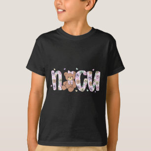 Valentinstag-NICU-Krankenschwester süßer Bär neona T-Shirt