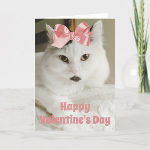 Valentinstag Niedlich Cat Custom Foto Personalisie Feiertagskarte