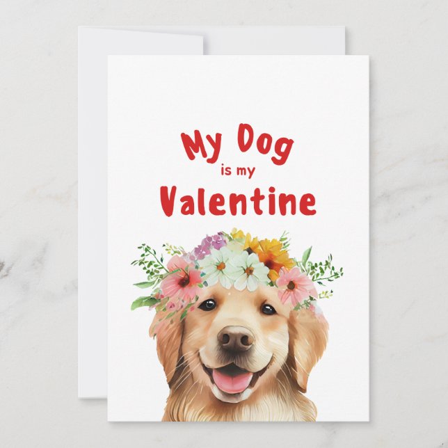 Valentinstag Niedlich Hunde Foto Ferienkarte Feiertagskarte (Vorderseite)