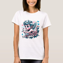 Valentinstag niedlich rosa aquamarines Cupid T-Shirt