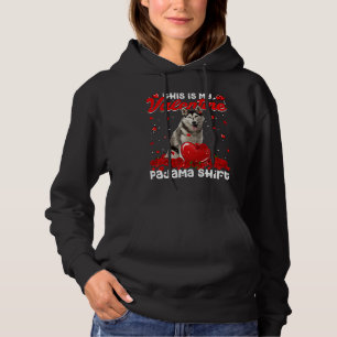 Valentinstag Niedlich Sibirischer Husky Hund Herz Hoodie