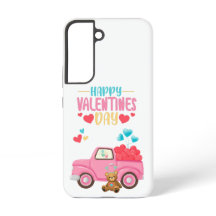 Valentinstag Niedliche Herzen Pink Truck Teddy Bea