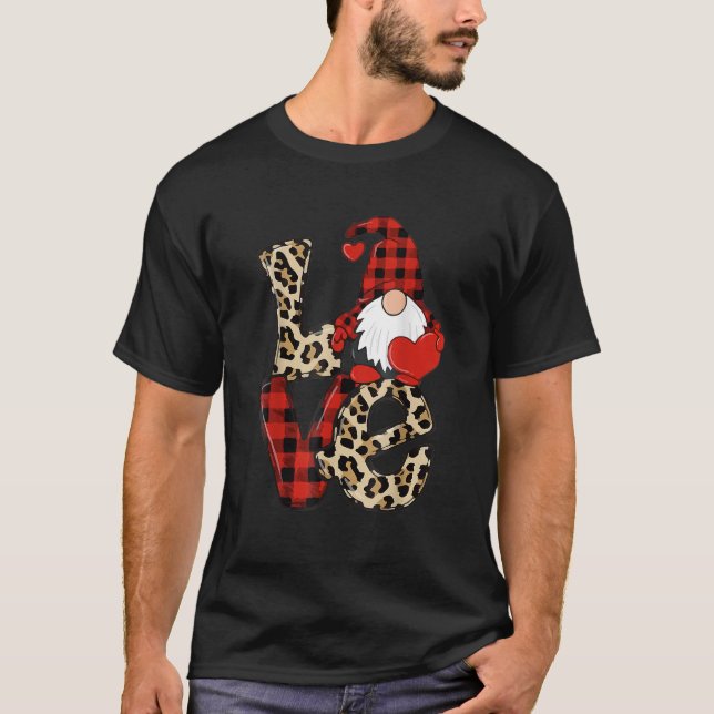Valentinstag Niedliche Liebe Herzogin Leopard Käse T-Shirt (Vorderseite)