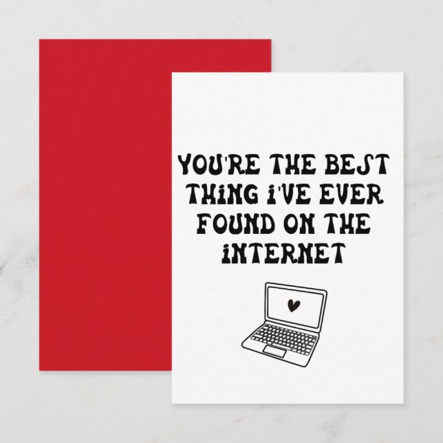 Valentinstag Niedliche und beste Geschenke für ihn Mitteilungskarte (Vorne/Hinten)