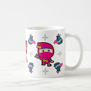 Valentinstag Ninja Girl Kaffeetasse