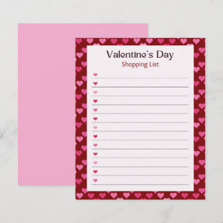 Valentinstag Notizblock