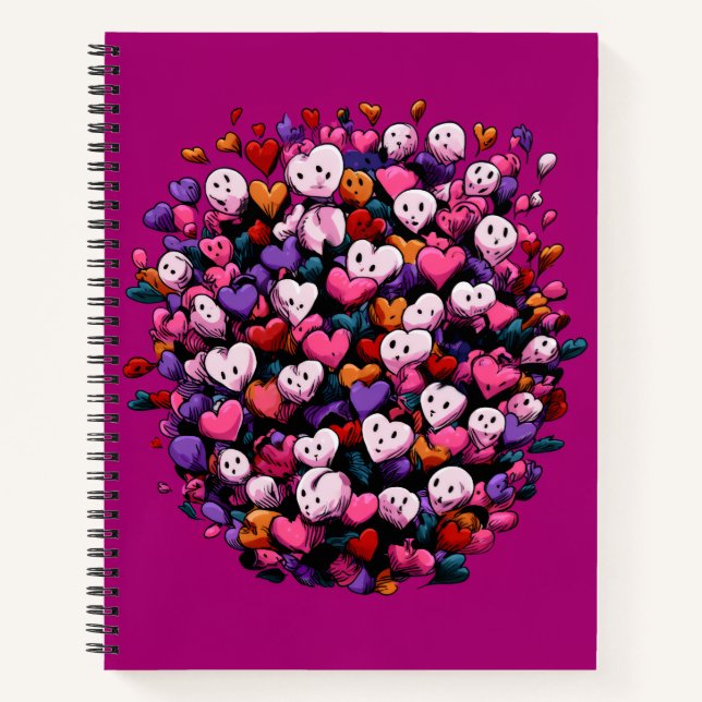Valentinstag-Notizbuch-Kollektion | Romantisch Notizbuch (Vorderseite)