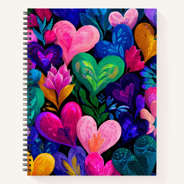 Valentinstag-Notizbuch-Kollektion | Romantisch Notizbuch (Vorderseite)