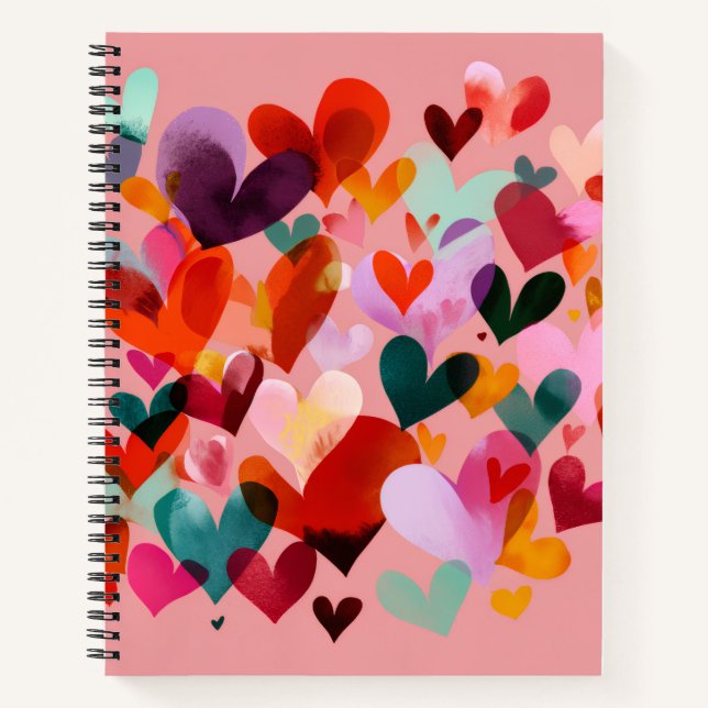 Valentinstag-Notizbuch-Kollektion | Romantisch Notizbuch (Vorderseite)