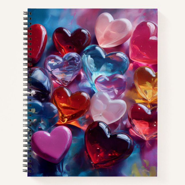 Valentinstag Notizbuch-Kollektion | Romantisch Notizbuch (Vorderseite)