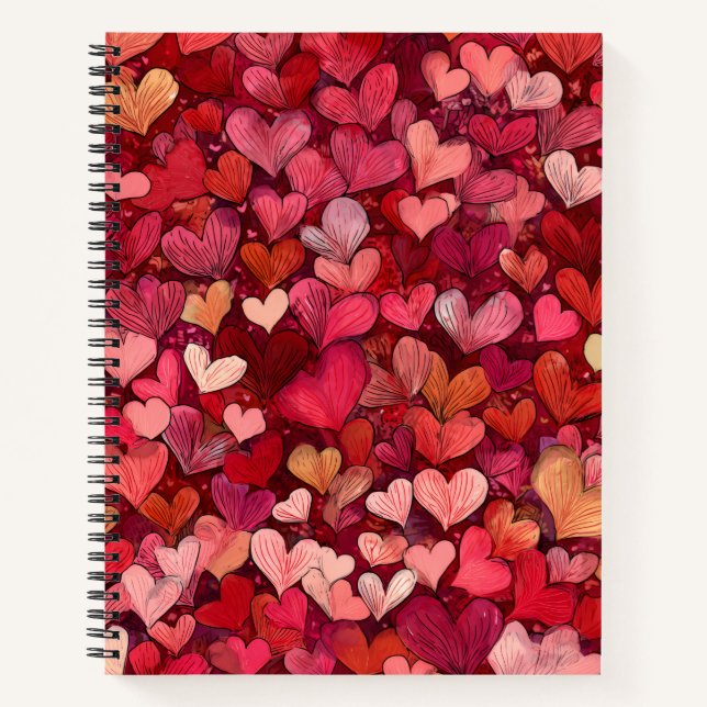 Valentinstag-Notizbuch-Kollektion | Romantisch Notizbuch (Vorderseite)