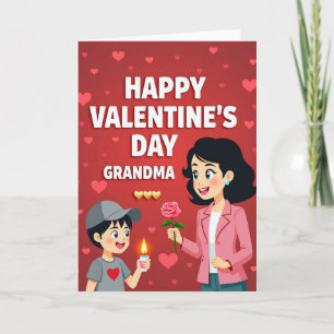 Valentinstag Oma Gold Herzen Karte