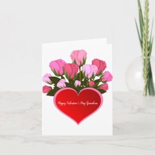 Valentinstag Oma-Rose Karte