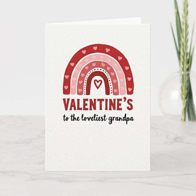 Valentinstag Opa Herzen Karte (Vorderseite)
