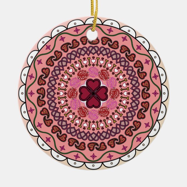 Valentinstag-Ornament Keramik Ornament (Vorne)