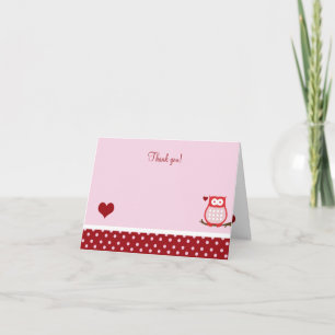 Valentinstag Owl geklappt Danke Notiz