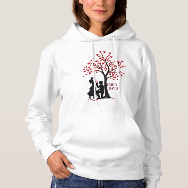 Valentinstag-Paar-Geschenk – Pullover Hoodie (Vorderseite)