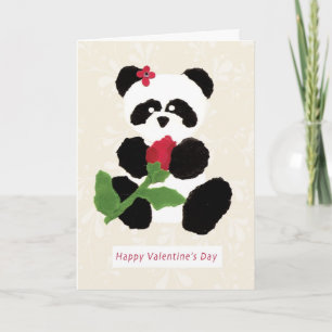Valentinstag-Panda Feiertagskarte