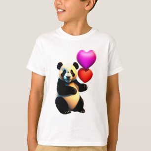 Valentinstag Panda & Herzballon, Valentinstag T-Shirt