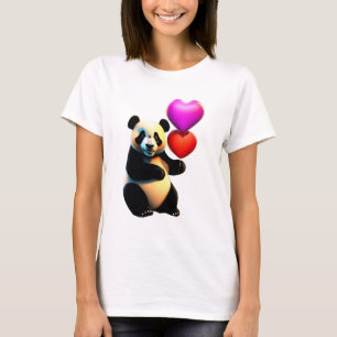 Valentinstag Panda & Herzballon, Valentinstag T-Shirt