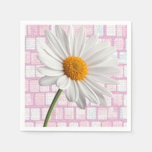 Valentinstag Papier Napkins, Daisy Serviette (Vorderseite)