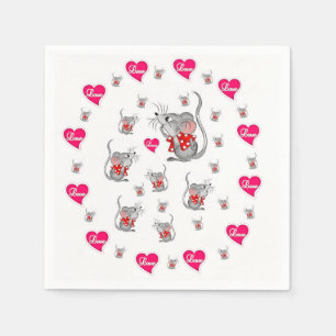 Valentinstag-Papier-Servietten Serviette