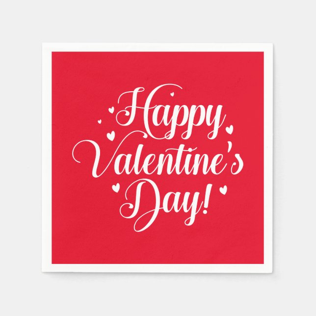 Valentinstag-Papier-Servietten Serviette (Vorderseite)