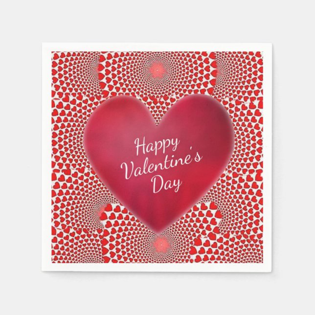 Valentinstag-Papier-Servietten Serviette (Vorderseite)