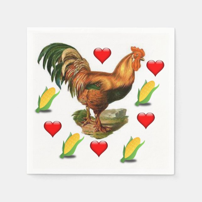 Valentinstag-Papier-Servietten Serviette (Vorderseite)
