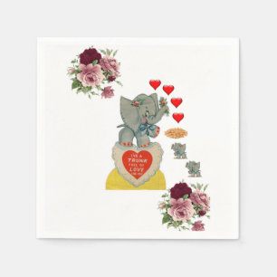 Valentinstag-Papier-Tischdecken Serviette