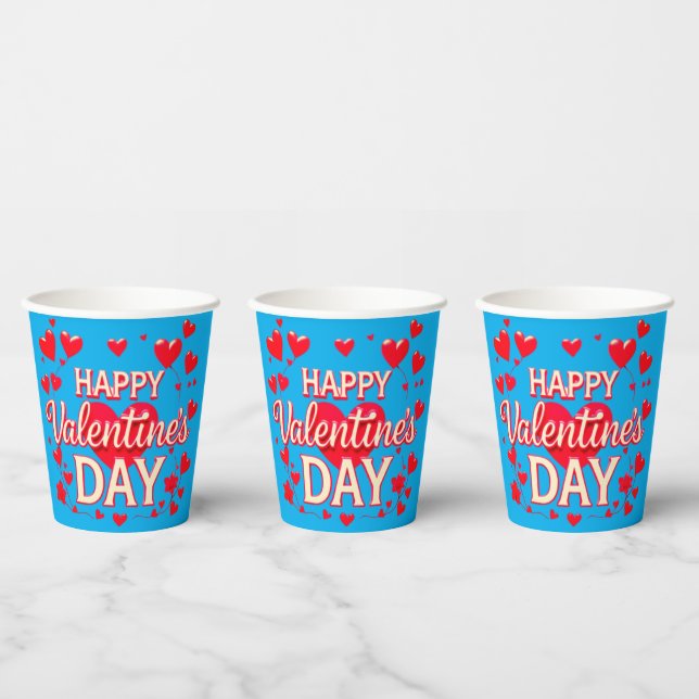 VALENTINSTAG PAPPBECHER (Multi)