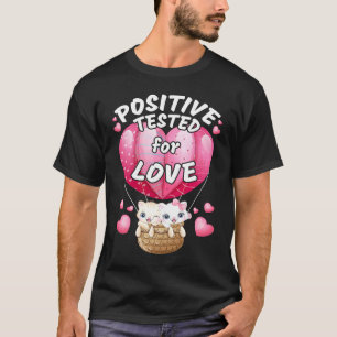 Valentinstag-Pärchen Katzen roter Herzballon T-Shirt