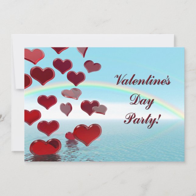 Valentinstag Party Einladung (Vorderseite)