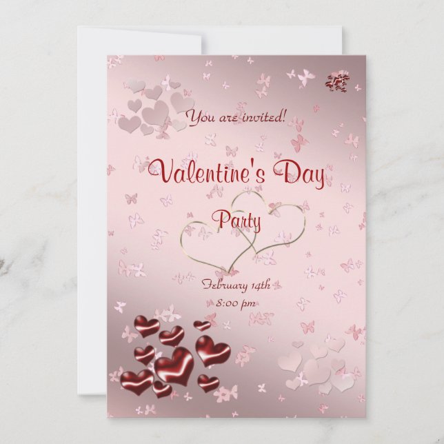 Valentinstag-Party Einladung (Vorderseite)