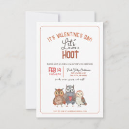 Valentinstag Party Owl Themed Einladung