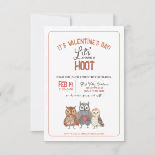Valentinstag Party Owl Themed Einladung