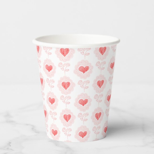 Valentinstag Party Paper Cup Pappbecher (Vorderseite)