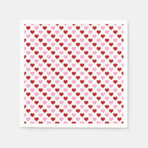 Valentinstag Party Rot und Rosa Herzen Napkin Serviette