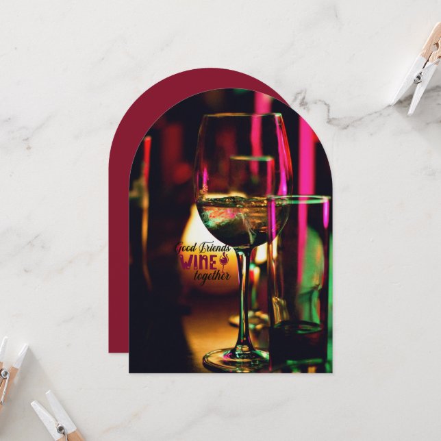 Valentinstag Party Weinkultur und Erde Einladung (Vorderseite/Rückseite Beispiel)