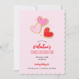 Valentinstag-Party zum Dekorieren von Keksen Einladung