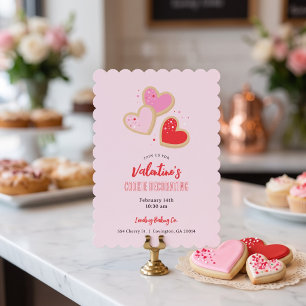 Valentinstag-Party zum Dekorieren von Keksen Einladung