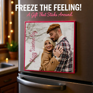 Valentinstag Personalisiertes Foto Magnet