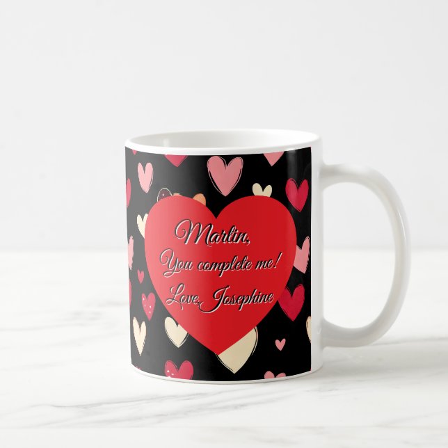 Valentinstag Persönliche Liebe Geschenk Kaffeetasse (Rechts)
