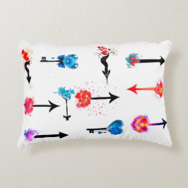 Valentinstag - Pfeil und Herz Dekokissen