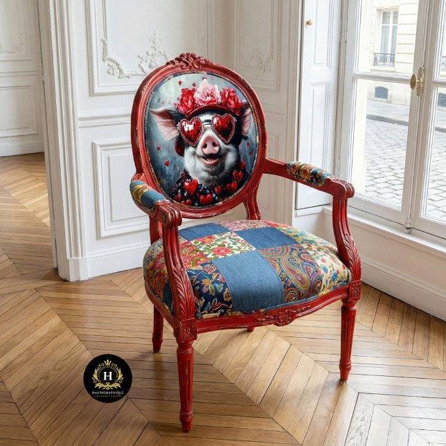 Valentinstag Pig Decoupage Seidenpapier (Von Creator hochgeladen)