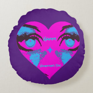 Valentinstag Pillow Rundes Kissen