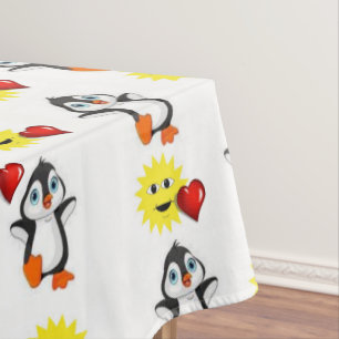 Valentinstag Pinguin Hearts Tischdecke