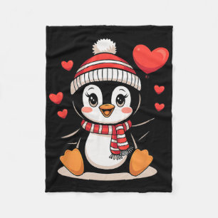 Valentinstag Pinguin Herz Ballon Süß Fleecedecke