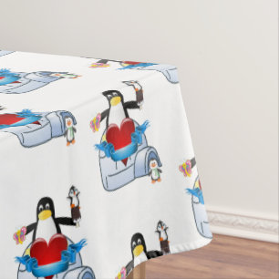 Valentinstag Pinguin Tischdecke