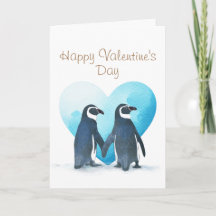 Valentinstag Pinguine Grußkarte